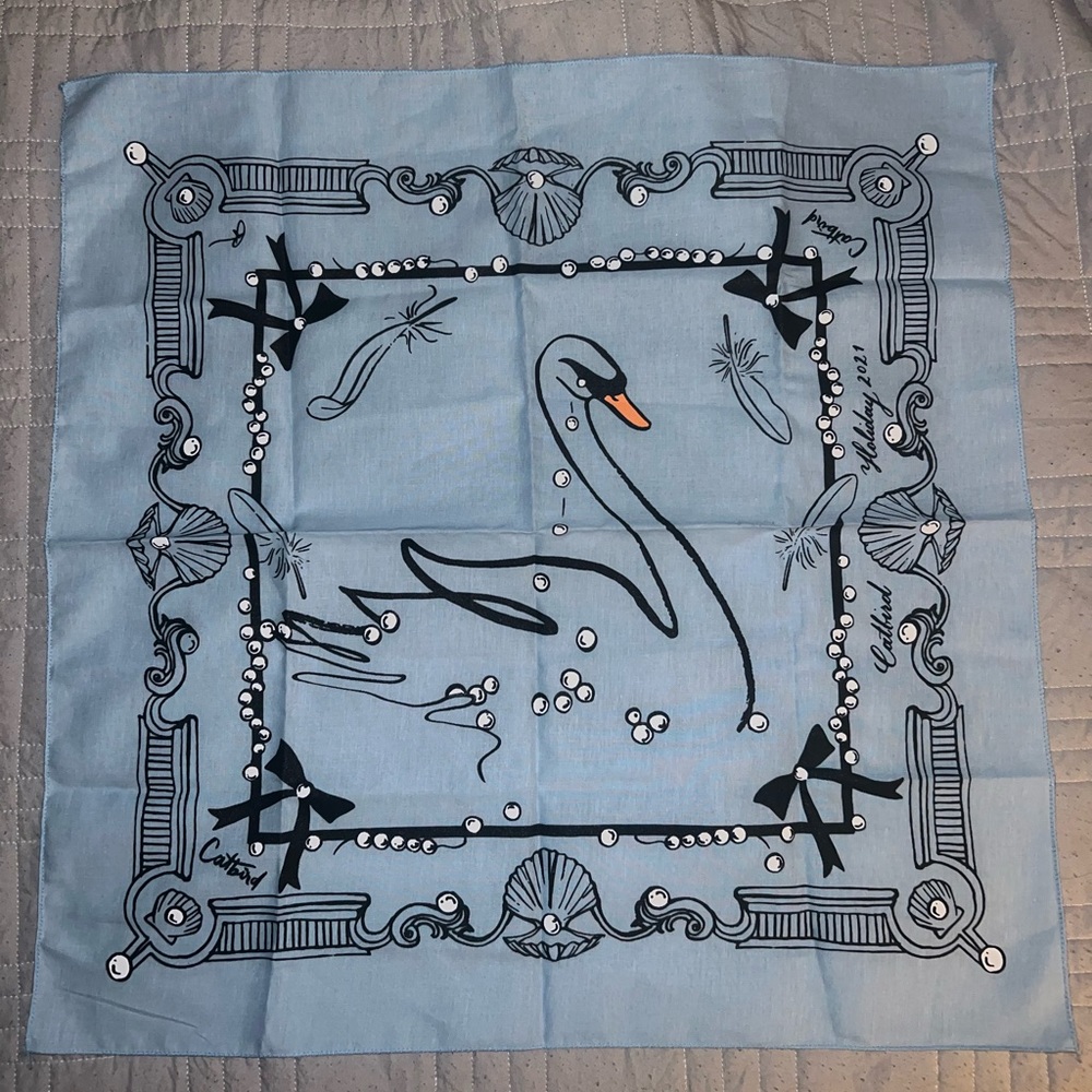 Catbird Blue Swan Scarf